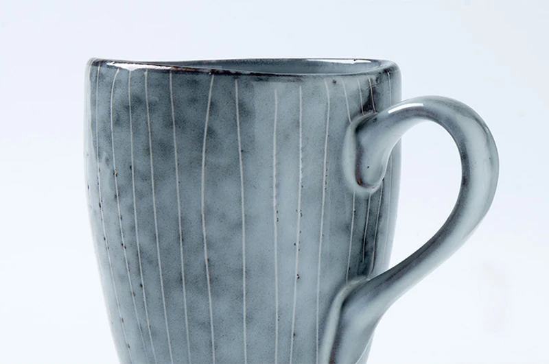 300ml Vintage Coffee Tea Cup Retro Style Ceramic Cup Coffee Mug Hand Painted Irregular Shape Porcelain Drinking Cup Fancy Drinkware Gift