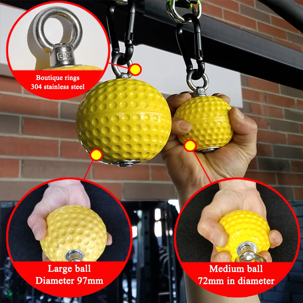 Pull Up Balls Cannonball Grip Finger Trainer Arm Muscles Training Barbell Hand Gripper Exerciser Strengther Fitness Equipment