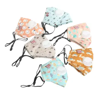 

Cartoon Printed PM2.5 Anti Dust Cotton Washable Mouth Mask Replaceable Filter Reusable Mouth-Muffle for Kids Children