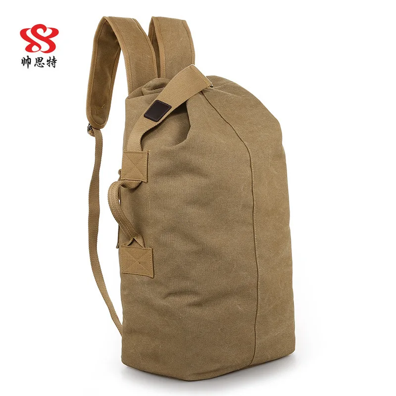 

Cross Border for Retro Canvas Bag Outdoor Mountain Climbing Backpack Men's Large Capacity Travel Computer Backpack Gym Bag Fashi