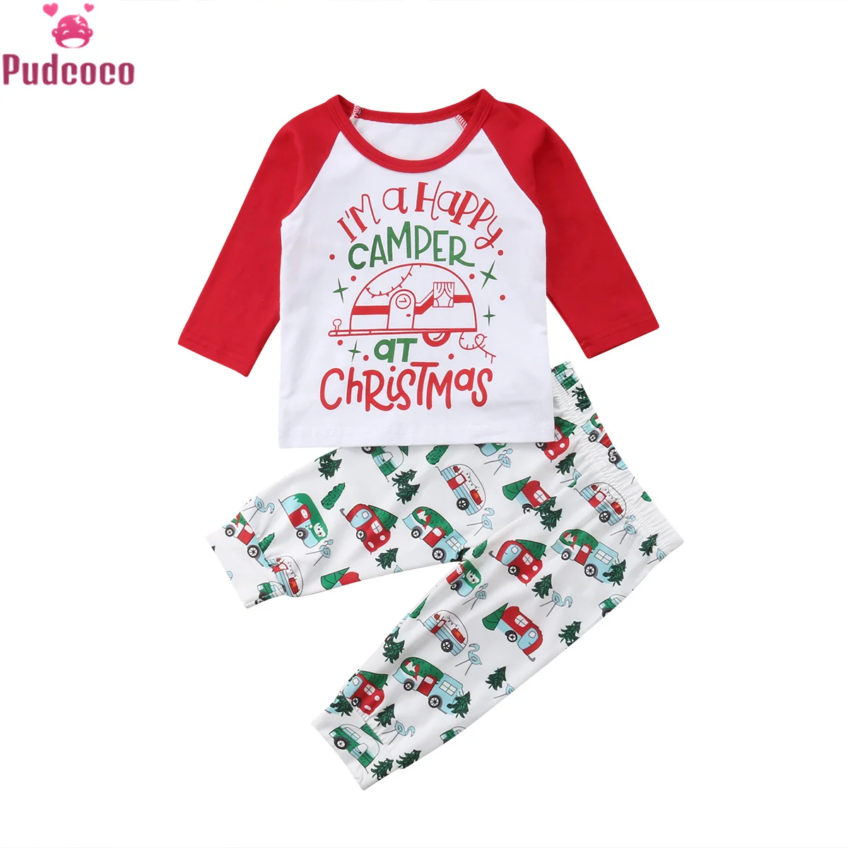 

Autumn Winter Newborn Infant Baby Boy Girl Christmas Two Pieces Clothes Set T-shirt Tops and Pants Toddler Outfits Set