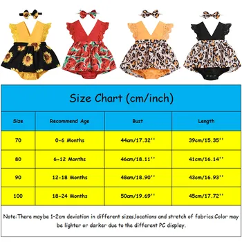 6 12 18 24 Months Newborn Baby Bodysuit Sets With Headband Sleeveless Sunflower Print Romper Infant Outfits Girl Summer Clothing 6
