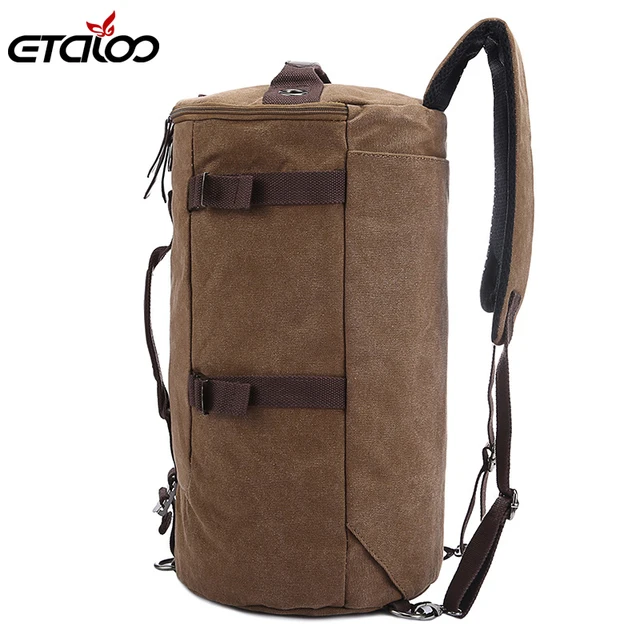 Large Capacity Man Travel Bag Mountaineering Backpack Men Bags Canvas Bucket Shoulder Backpack 012 Solid Bag Soft Handle Fashion 2