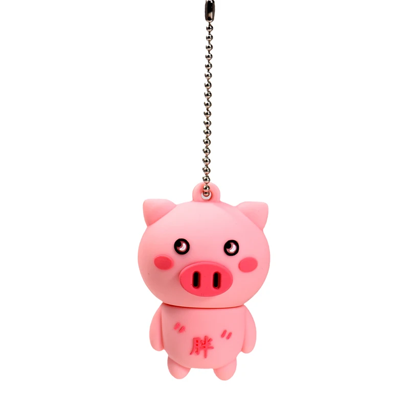 JASTER USB флеш-накопитель с милой Свинкой, розовый USB накопитель, 4 ГБ, 8 ГБ, 16 ГБ, 32 ГБ, 64 ГБ, 128 ГБ памяти, u-диск, креативные подарки, флешка - Цвет: fat