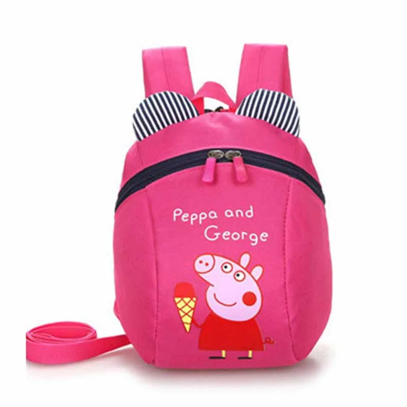 Pink Peppa сумка со свиньей мультипликацией Джордж Детский рюкзак посыльного фильма Аниме Фигурка рюкзак для игрушек рождественские подарки 2P16 - Цвет: Pink