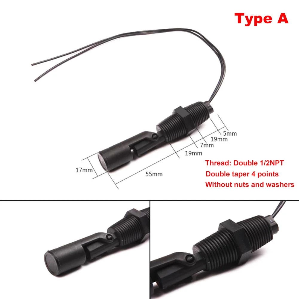 liquid level sensor water level switch horizontal float sensor switch side mount liquid water level sensor controller automatic water pump controller tank pool