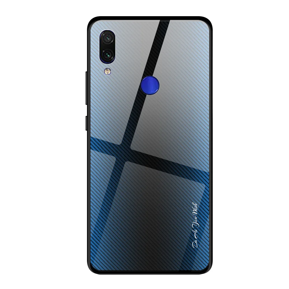 Чехол из градиентного стекла с текстурой для Xiao mi R redmi Note 7, стеклянный чехол для redmi 5 Plus Note 5 6 Pro 7A mi A3 lite A3, роскошный чехол - Цвет: 02