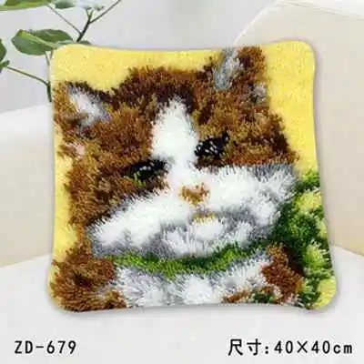 Pattern 15 Начинающих вышивка подушка с изображением животных защелка крышки крюк ковер делая наборы для взрослых KYY8815 - Цвет: Pattern 15