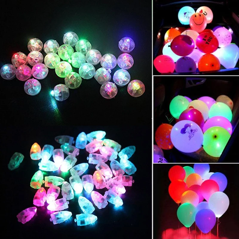 Creative 50PCS/Pack For Party Wedding Festivals Balloon LED Luminous Glowing
