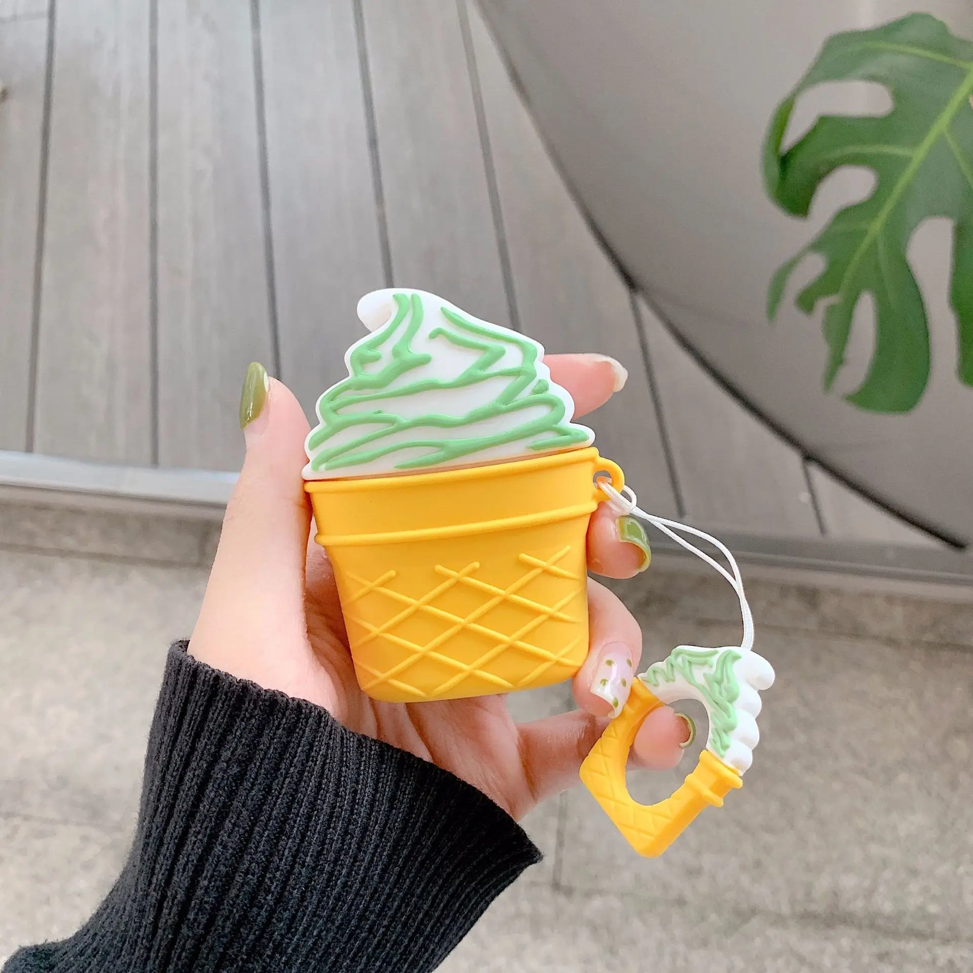 DHL для Icecream AirPods чехол Мода ins стиль коробка для сладостей для Apple гарнитура для AirPods защитный чехол с кольцом на палец