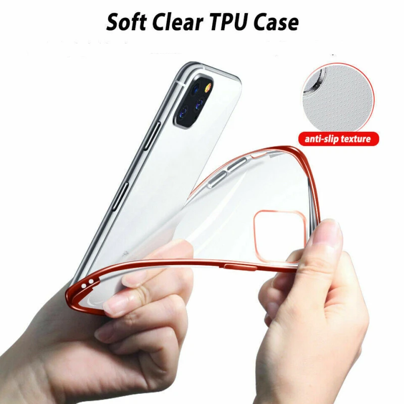 

6 Colors Silicone Soft Mobile Phone Case For iPhone 11 Pro Max Cases Ultra Thin TPU Cover For iPhone XR XS Max 8 Plus Back Cover