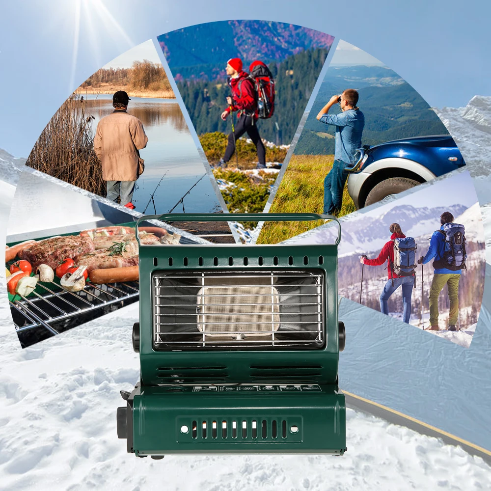 

Outdoor Camping Gas Stove Heater Portable Dual Purpose Gas Heating Warmer Camping Fishing Hiking Backpacking Cooking Stove