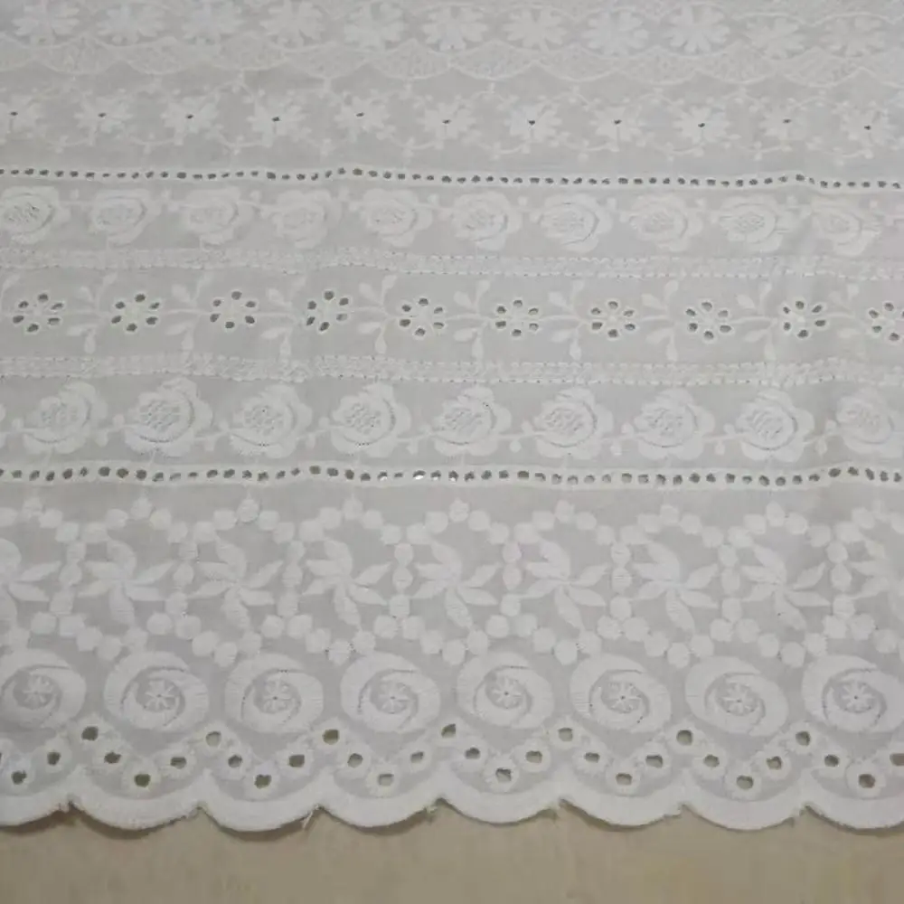 1 метр вышитая хлопковая ткань 140 см ширина вышитая ткань тканая кружевная ткань