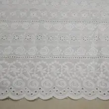 1 метр вышитая хлопковая ткань 140 см ширина вышитая ткань тканая кружевная ткань