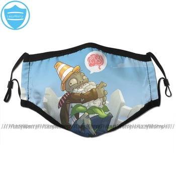 

Plants Vs Zombies Mouth Face Mask Vegan Braaaiinsss Facial Mask Cool Kawai with 2 Filters for Adult