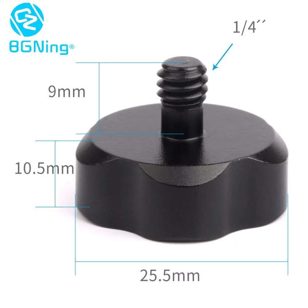 BGNing CNC Алюминиевый мини-штатив с креплением на 360 градусов, удлинитель для GoPro eken SJcam YI, монопод с винтом 1/4 дюйма
