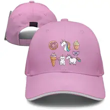 Кепка для прогулок с единорогом и пончиком, Регулируемая Кепка для защиты от солнца в стиле рок, панк, Кепка для пончиков