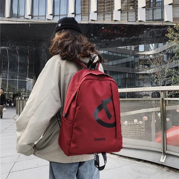 

Female And Female Couples Computer Backpack Tide Card Letters Student Bags Junior And Senior High School Students Shoulder Bags