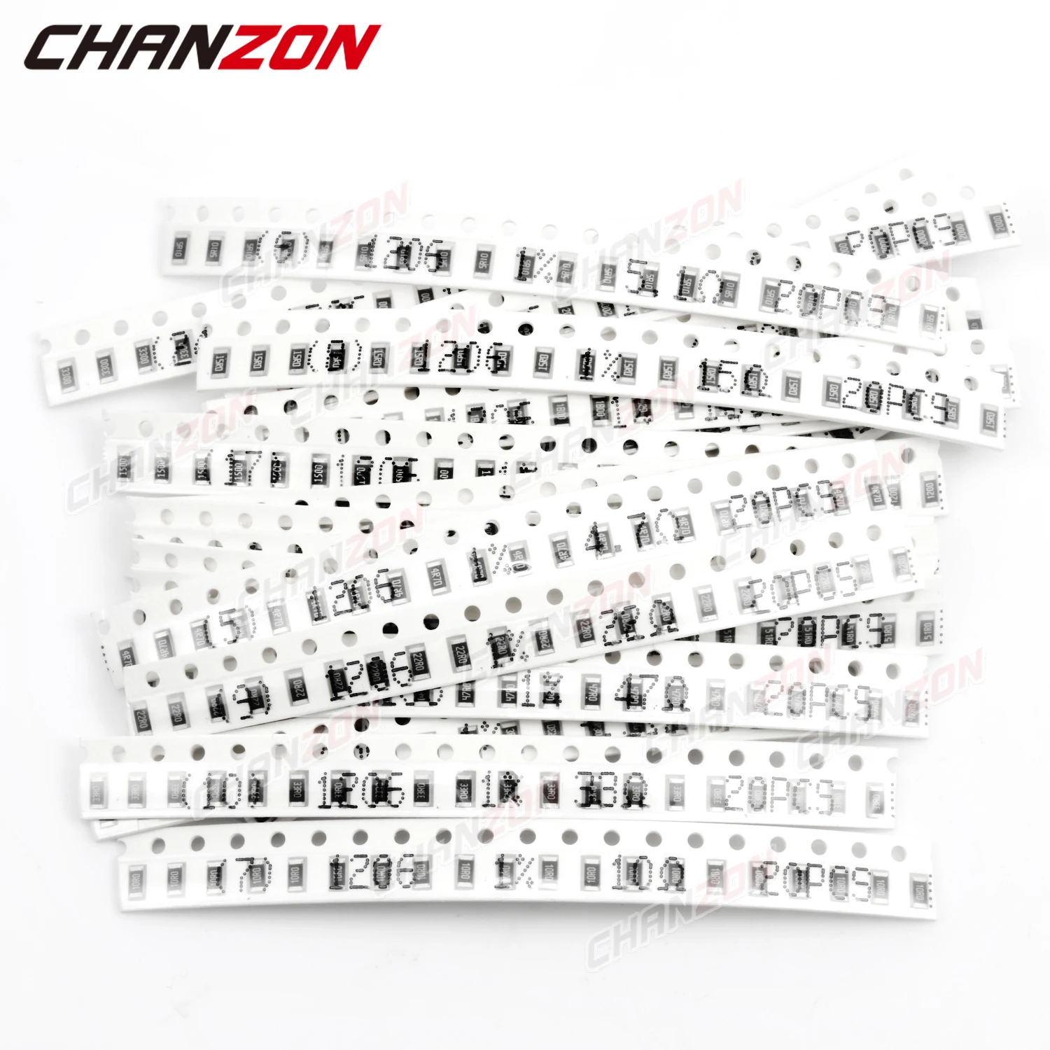 1200 Pcs SMD 1206 Resistors Assorted Set (60 Values x 20Pcs) 0ohm - 10M Ohm 1/4W Watt 1% High Precision Film Chip Resistance Kit