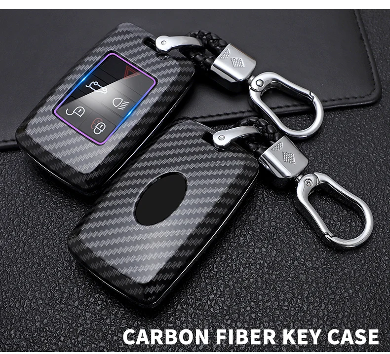 Carbon Fiber Car Smart Key Cover Case Fob For Land Rover Range Rover Sport A9 Discovery 2 3 4 Sport For Jaguar XF A8 A9 X8 XE XF - Hcf83749928d74f8699af3d47541b0619B