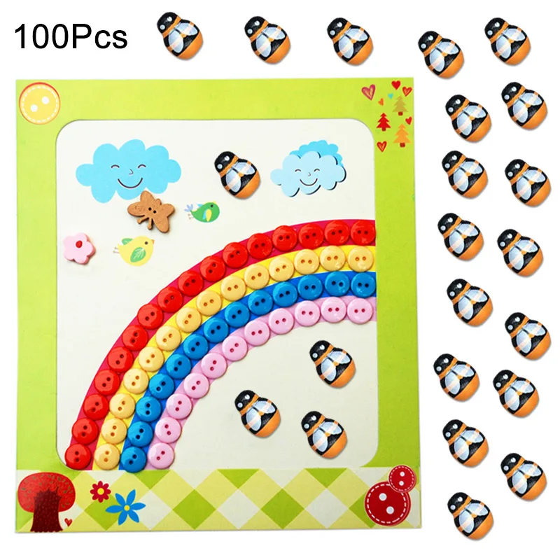 

100pcs 3D Wooden Stickers Mini Bee Stickers Fridge Wall Decoration Scrapbooking New Design