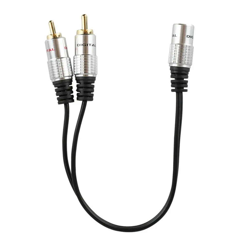 2RCA революции 3 5 мм Женский y разветвитель адаптер кабель 0 25 M Aux Phono Jack ведущий