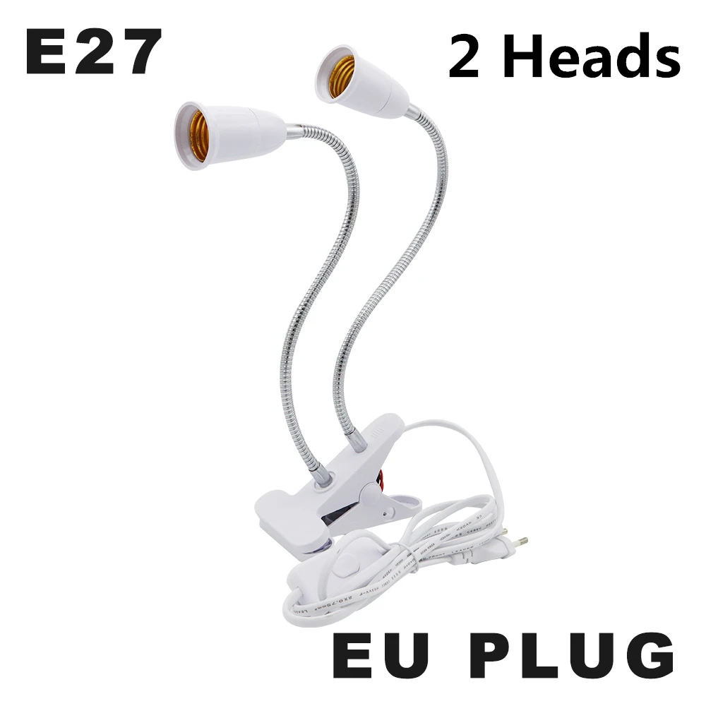 Adjustable LED Lamp Base with On/Off Switch and Plug