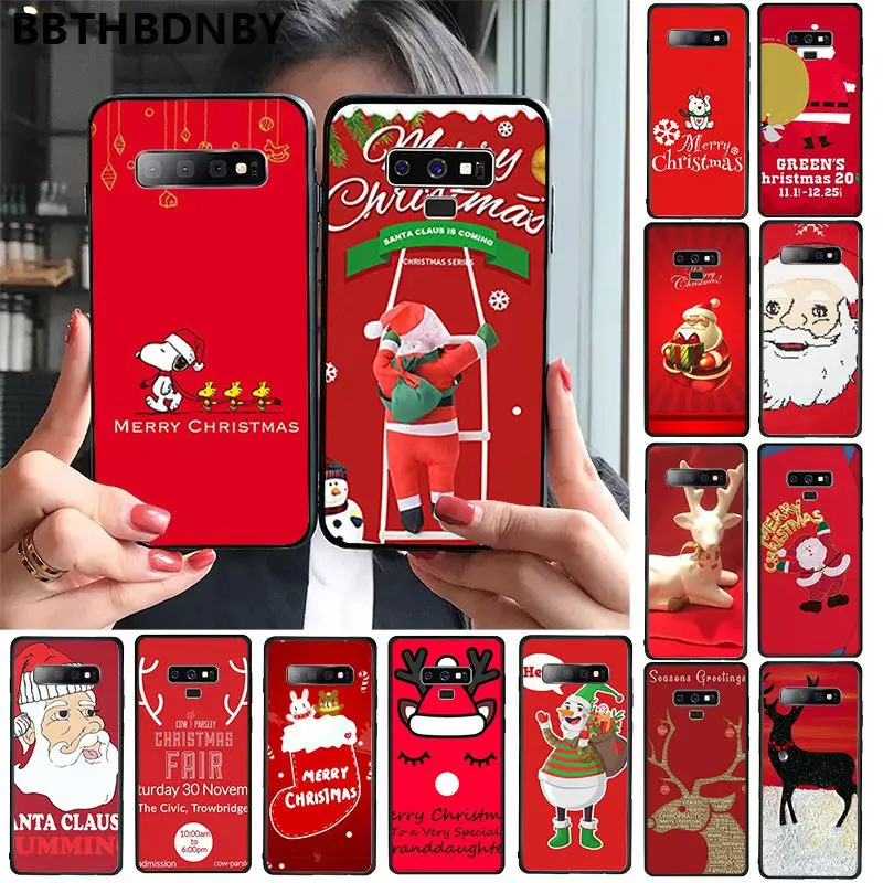 Мягкий силиконовый чехол для телефона из ТПУ с рождественской елкой снежинками