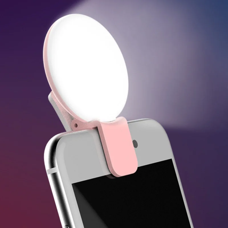 USB зарядка, портативная селфи вспышка, Led, на клипсе, для мобильного телефона, селфи светильник, для улучшения сна, заполняющий светильник, женский, красота, Автоспуск, лампа