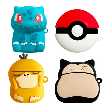 

Cartoon Anime Pokemon Case for Airpods Pro 1 2 Cute 3D Silicone Snorlax Togepi PsyDuck Bulbasaur Pokeball Earphone Case Covers