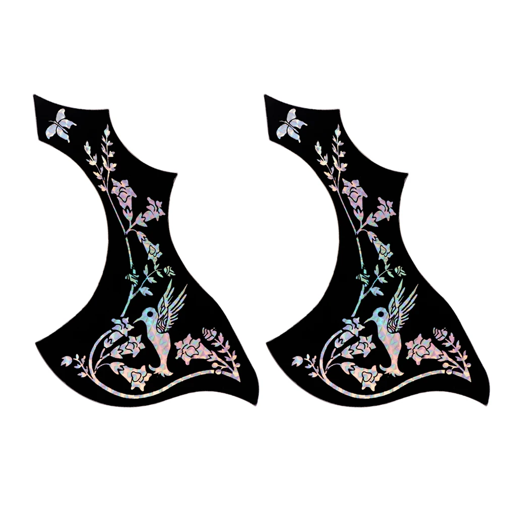 2pcs Acoustic Folk Guitar Pickguard Adhesive Hummingbird Anti-scratch Plates