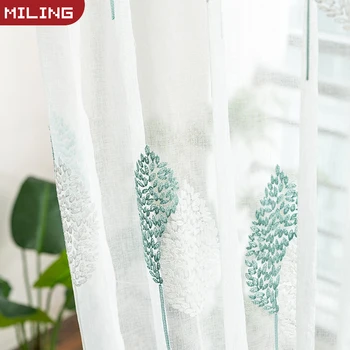 

Tree Tulle Curtains for Living Room Bedroom Voile Curtains Europe Printed Sheer Curtains for Windows Drapes Curtains