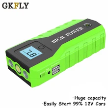 GkFLY высокое Мощность автомобиль скачок стартер 1000A Зарядное устройство для автомобиля Портативный Мощность банк 12V пусковое устройство автомобиля Батарея усилитель