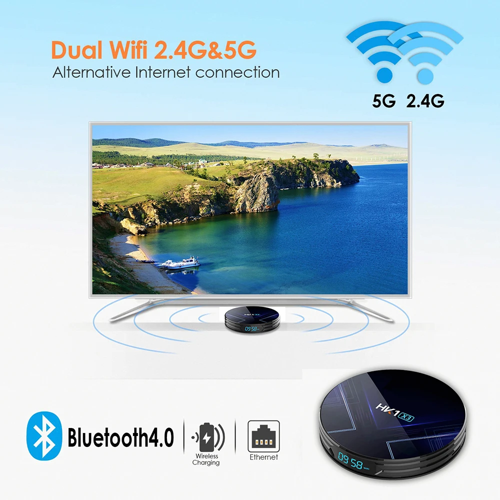 HK1 X3 Смарт ТВ приставка Android 9,0 Amlogic S905X3 четырехъядерный двойной Wifi Bluetooth Netflix Youtube 8K медиаплеер HD IP ТВ приставка