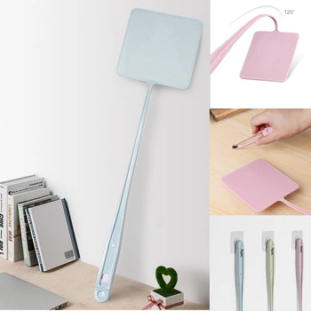 

3pcs/set Household Enlarge Thicken Swatter Plastic Soft Fly Swatter Manual Swat Mosquito Pest Control with A Clip for Home Room