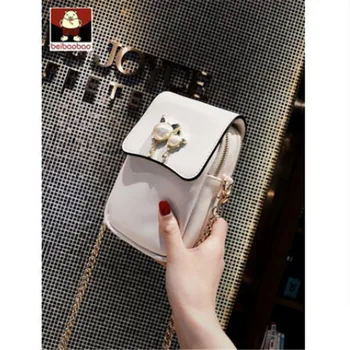 

Beibaobao 2020 new PU female mobile phone bag leisure Messenger Bag Fashion Mini chain bag Fashion leisure Bags Free Delivery