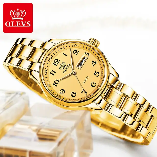 OLEVS Quartz Watches Ladies Business Waterproof Women Watches Brand Female Clock Stainless Steel Relogio Feminino Digital dial 1