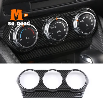 

2015 2016 2017 For Mazda 2 Demio DL Sedan DJ Hatchback ABS Carbon Fiber ABS Air Conditioning Switch Cover Trim Car Accessories