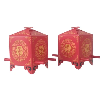 

Chinese Asian Style Red Double Happiness Sedan Chair Wedding Favor Box 50PCS/LOT Party Gift Favor Candy Box