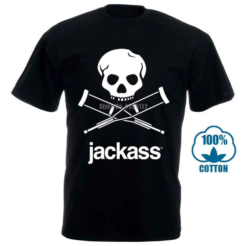T Shirt Design Printing Men'S Fashion Authentic Jackass Skull Logo Slim Fit S M L Xl 2Xl New 012143 |