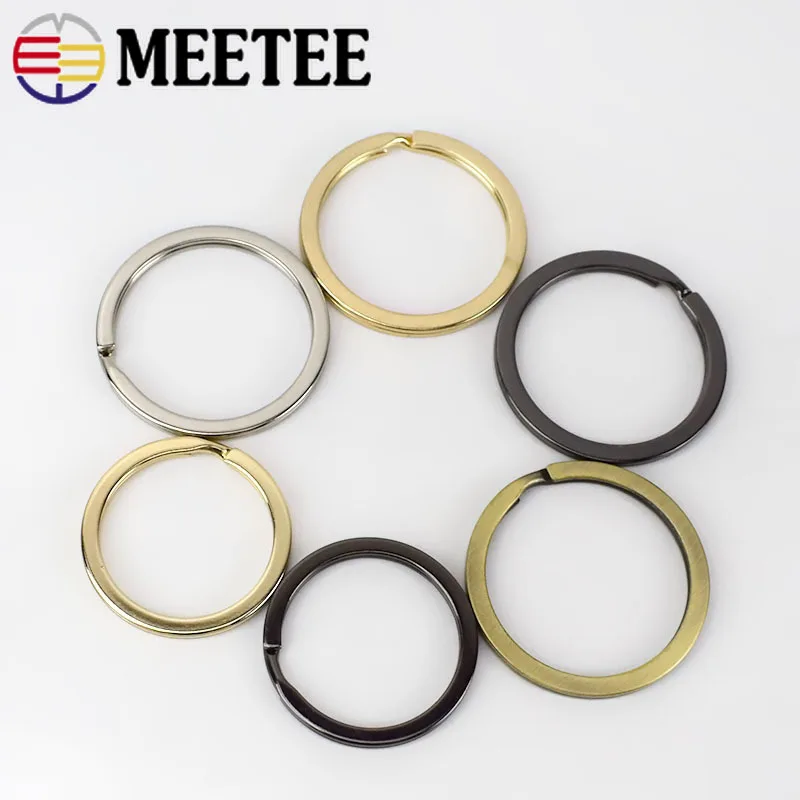 Meetee 20 штук металлический Разделение-хомут с круглым воротником для мальчиков и девочек внутренний Размеры 20/25/29 мм Круг пряжки для брелок крючок для сумки DIY кожаные аксессуары