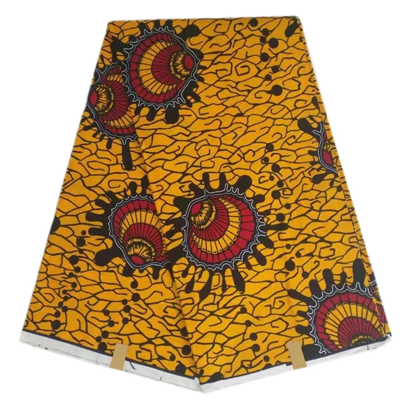 

Party Dress Material 100%High Quality African Wax Block Prints Fabric 6Yards/Piece Real Printed Cotton Fabric For Sewing VL13-75