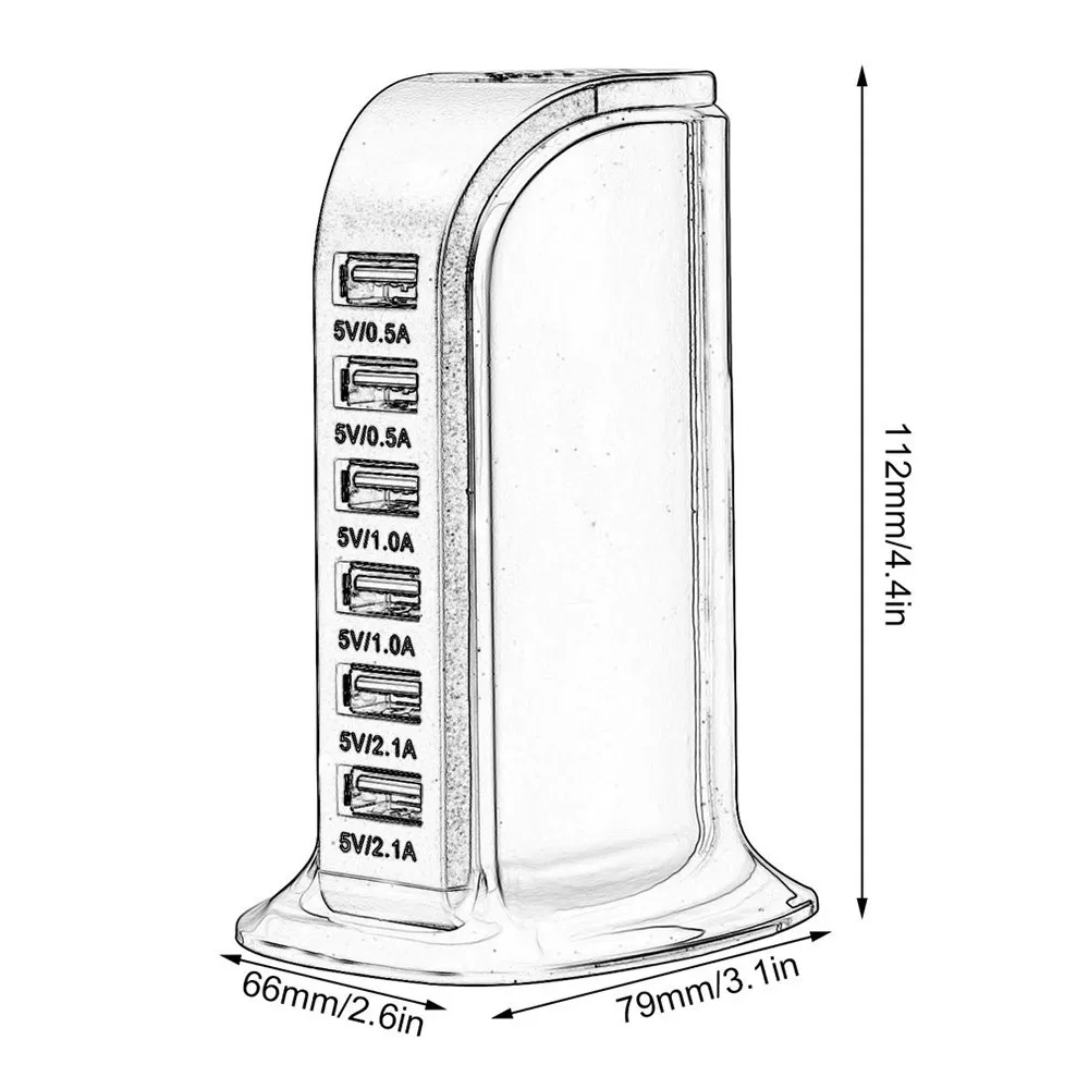 Usb-хаб Safe Super 6 USB многопортовый UK Plug быстрое зарядное устройство для настольного концентратора зарядная станция адаптер питания для планшета для смартфона