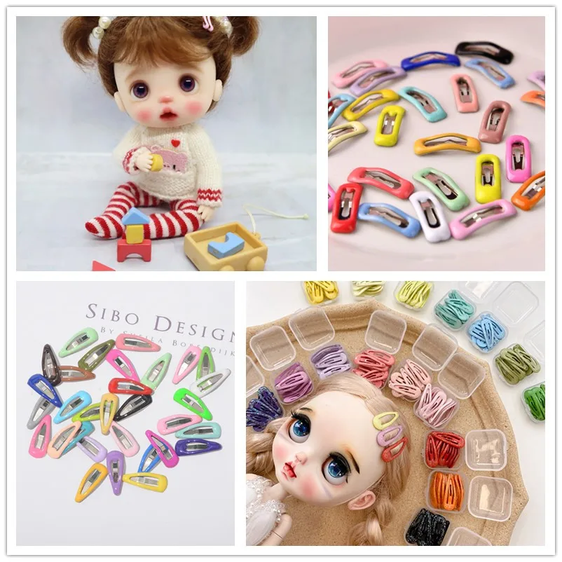 Mini Clips BJD OB11 Hair Decoration Dolls Accessories 1/12 1/6 8Pcs1.5-3cm