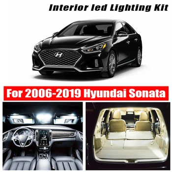 

For 2006-2019 Hyundai Sonata White car accessories Canbus Error Free LED Interior Light Reading Light Kit Map Dome License Lamp