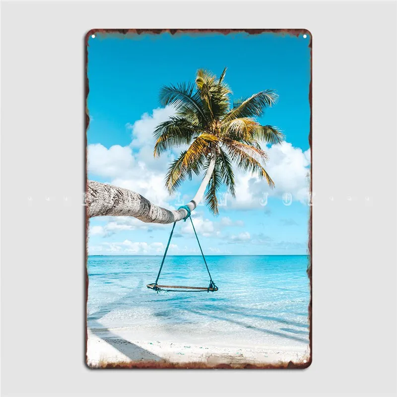 

Swing In Paradise Poster Metal Plaque Wall Mural Bar Cave Personalized Plaques Tin Sign Poster