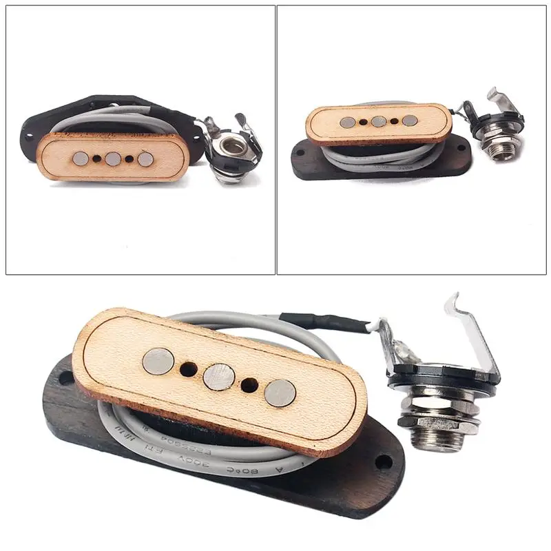 Soundhole Пикап коробка для сигар 3-полюсный три-строка кленовое дерево акустическая Запчасти хамбакер Для гитары музыкальный инструмент бас-гитара