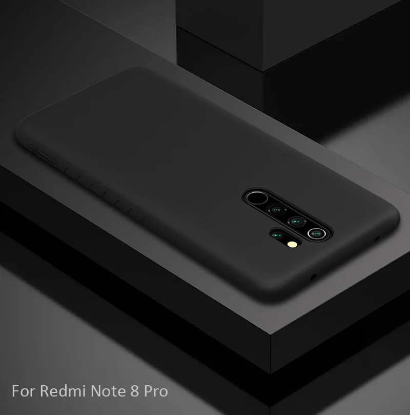 Жидкий силиконовый чехол Nillkin для Xiaomi Redmi Note 8 Pro, мягкий гелевый резиновый тонкий защитный чехол