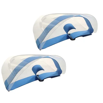 

Transparent 2pcs Anti-fog Adjustable Full Face Shield Cover Mask Protective Saliva-proof Reusable Random Color Protector