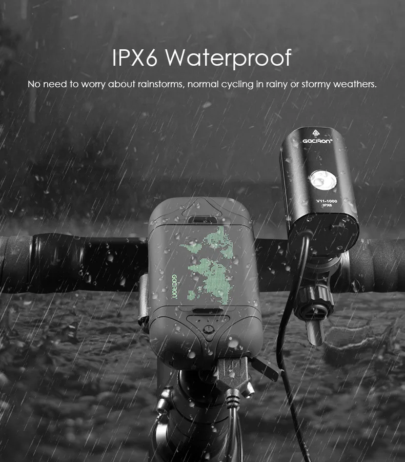 Discount Gaciron V11 Split Type Bicycle Headlight for Race IPX6 Waterproof 1000 Lumens Bicycle Light Front Bicycle Accessories 4